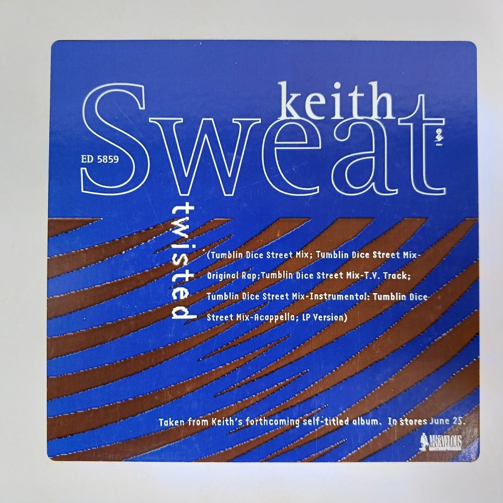 Keith Sweat Twisted 12" Vinyl Single 1996 Tumblin Dice Street Mix ED-5859